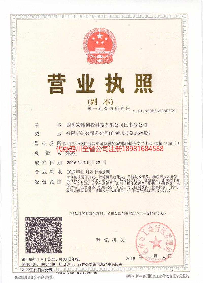 耒阳耒阳宏伟创投科技有限公司